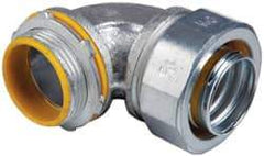 Cooper Crouse-Hinds - 1-1/4" Trade, Malleable Iron Threaded Angled Liquidtight Conduit Connector - Insulated - Top Tool & Supply