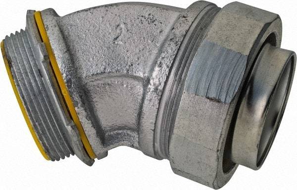 Cooper Crouse-Hinds - 2" Trade, Malleable Iron Threaded Angled Liquidtight Conduit Connector - Insulated - Top Tool & Supply