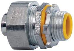 Cooper Crouse-Hinds - 1/2" Trade, Malleable Iron Threaded Straight Liquidtight Conduit Connector - Insulated - Top Tool & Supply