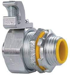 Cooper Crouse-Hinds - 1/2" Trade, Malleable Iron Threaded Straight Liquidtight Conduit Connector - Insulated - Top Tool & Supply