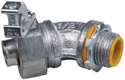 Cooper Crouse-Hinds - 1/2" Trade, Malleable Iron Threaded Angled Liquidtight Conduit Connector - Insulated - Top Tool & Supply