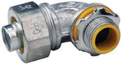 Cooper Crouse-Hinds - 1/2" Trade, Malleable Iron Threaded Angled Liquidtight Conduit Connector - Insulated - Top Tool & Supply