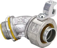 Cooper Crouse-Hinds - 3/4" Trade, Malleable Iron Threaded Angled Liquidtight Conduit Connector - Insulated - Top Tool & Supply