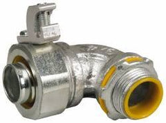 Cooper Crouse-Hinds - 3/4" Trade, Malleable Iron Threaded Angled Liquidtight Conduit Connector - Insulated - Top Tool & Supply