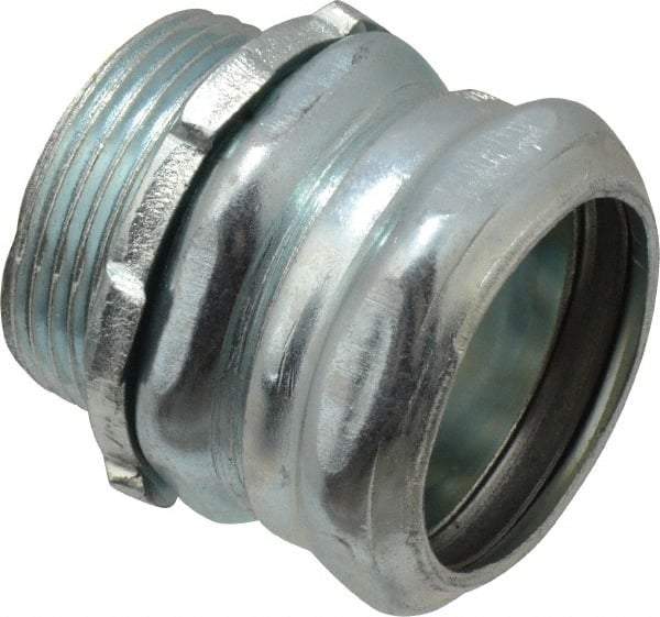 Cooper Crouse-Hinds - 1-1/4" Trade, Steel Compression Straight EMT Conduit Connector - Insulated - Top Tool & Supply