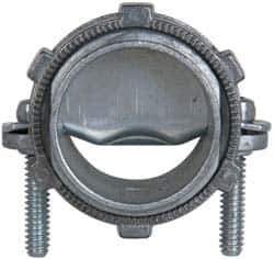 Cooper Crouse-Hinds - 1" Trade, Die Cast Zinc Squeeze Clamp Straight FMC Conduit Connector - Noninsulated - Top Tool & Supply