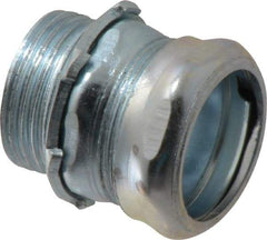 Cooper Crouse-Hinds - 1" Trade, Steel Compression Straight EMT Conduit Connector - Noninsulated - Top Tool & Supply