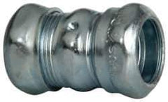 Cooper Crouse-Hinds - 1/2" Trade, Steel Compression EMT Conduit Coupling - Noninsulated - Top Tool & Supply