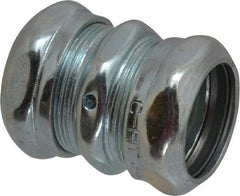 Cooper Crouse-Hinds - 1" Trade, Steel Compression EMT Conduit Coupling - Noninsulated - Top Tool & Supply