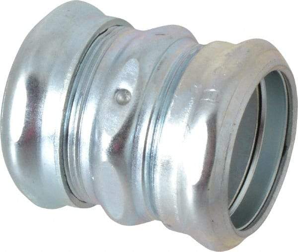 Cooper Crouse-Hinds - 1-1/4" Trade, Steel Compression EMT Conduit Coupling - Noninsulated - Top Tool & Supply