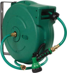 Value Collection - 65' Spring Retractable Hose Reel - 140 psi, Hose Included - Top Tool & Supply