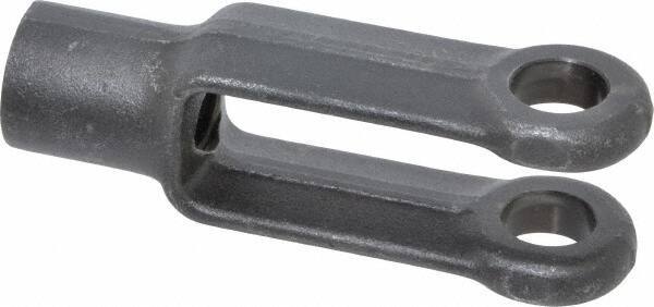 Jergens - 1/2-13 Thread, 1-1/8" Yoke Width, Carbon Steel, Tapped Yoke - 1/2" Hole Diam, 1-7/8" Hole Center to Neck, 15/16" Yoke Arm Height, 13/16" Neck Diam, 1-1/8" Neck Length, 3" OAL - Top Tool & Supply