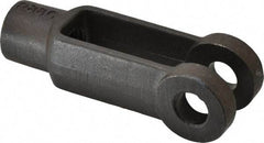 Jergens - 3/4-10 Thread, 1-1/2" Yoke Width, Carbon Steel, Tapped Yoke - 5/8" Hole Diam, 2-3/4" Hole Center to Neck, 1-3/8" Yoke Arm Height, 1-1/8" Neck Diam, 1-1/4" Neck Length, 4" OAL - Top Tool & Supply