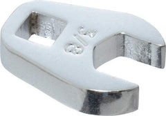 Proto - 3/8" 1/4" Drive Chrome Open End Crowfoot Wrench - 25/32" Head Diam x 1/4" Head Thickness - Top Tool & Supply