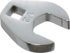 Proto - 1/2" 1/4" Drive Chrome Open End Crowfoot Wrench - 1-1/32" Head Diam x 1/4" Head Thickness - Top Tool & Supply