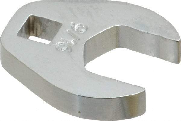 Proto - 9/16" 1/4" Drive Chrome Open End Crowfoot Wrench - 1-1/8" Head Diam x 1/4" Head Thickness - Top Tool & Supply