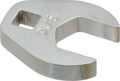 Proto - 9/16" 1/4" Drive Chrome Open End Crowfoot Wrench - 1-1/8" Head Diam x 1/4" Head Thickness - Top Tool & Supply