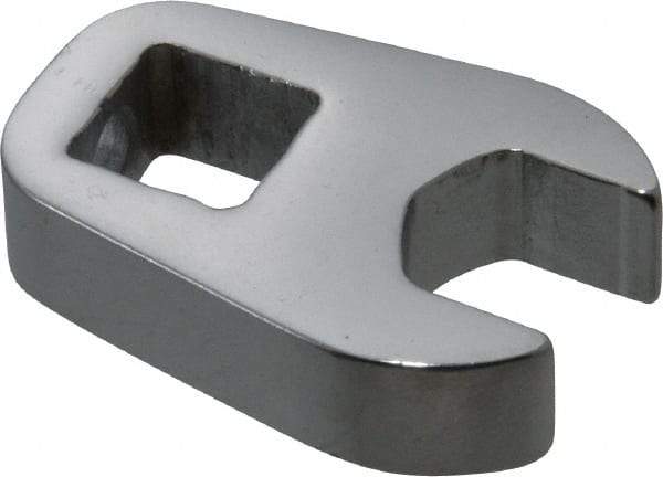 Proto - 7/16" 3/8" Drive Chrome Open End Crowfoot Wrench - 0.92" Head Diam x 1/4" Head Thickness - Top Tool & Supply