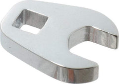 Proto - 9/16" 3/8" Drive Chrome Open End Crowfoot Wrench - 1.24" Head Diam x 1/4" Head Thickness - Top Tool & Supply