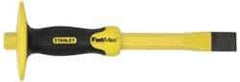 Stanley - 12" OAL x 1" Blade Width Cold Chisel - 1" Tip, 3/4" Stock, Patented Bi-Material Break Resistant Handle - Top Tool & Supply