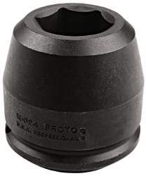 Proto - 1-1/2" Drive 75mm Standard Impact Socket - 6 Points, 4-1/2" OAL - Top Tool & Supply