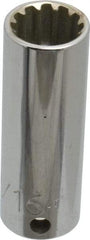 Proto - 3/8" Drive, 9/16" Socket, Spline Socket - 12 Points, 2-3/8" OAL - Top Tool & Supply