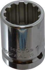 Proto - 3/4" Drive, 1-1/16" Socket, Spline Socket - 12 Points, 1-31/32" OAL - Top Tool & Supply