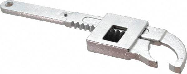 Facom - 3/8" to 1-31/32" Capacity, Satin Chrome Finish, Adjustable Hook Spanner Wrench - 20-7/8" OAL, 5/32" Hook Pin Height - Top Tool & Supply