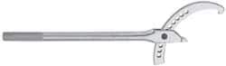 Facom - 8-21/32" to 12-3/4" Capacity, Satin Chrome Finish, Adjustable Hook Spanner Wrench - 25-19/32" OAL, 19mm Hook Pin Height - Top Tool & Supply