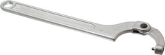 Facom - 1-31/32" to 3-5/32" Capacity, Satin Chrome Finish, Adjustable Pin Spanner Wrench - 11-1/32" OAL, 5mm Hook Pin Height - Top Tool & Supply