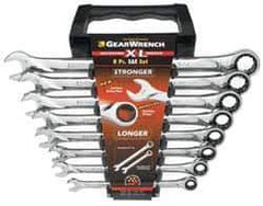 GearWrench - 8 Piece, 5/16" to 3/4", 12 Point Combination Wrench Set - Inch Measurement Standard, Chrome Finish, Comes in Tray - Top Tool & Supply