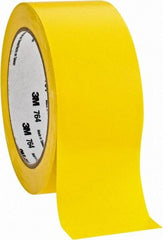 3M - Yellow Solid Color Vinyl Tape - 2" Wide x 108' Long x 0.005" Thick, General Traffic - Top Tool & Supply