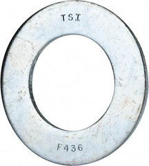 Value Collection - 2" Screw, Grade 8 Alloy Steel SAE Flat Washer - 2-1/8" ID x 3-3/4" OD, 0.196" Thick, Zinc-Plated Finish - Top Tool & Supply