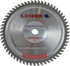 Lenox - 7-1/4" Diam, 5/8" Arbor Hole Diam, 60 Tooth Wet & Dry Cut Saw Blade - Titanium Carbide-Tipped, General Purpose Action, Standard Round Arbor - Top Tool & Supply