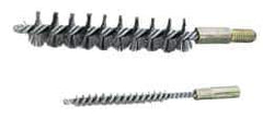 Value Collection - 4-1/2" Diam Helical Steel Tube Brush - 0.016" Filament Diam, 4-1/4" Brush Length, 7-1/2" OAL, 1/2-12 Male Shank - Top Tool & Supply