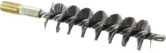 Value Collection - 1-1/4" Diam Helical Steel Tube Brush - 0.012" Filament Diam, 4-1/4" Brush Length, 7-1/2" OAL, 1/2-12 Male Shank - Top Tool & Supply