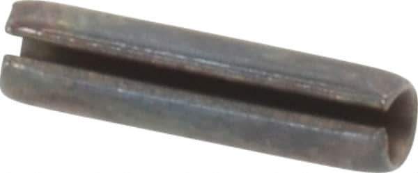 Value Collection - 3/32" Diam x 3/8" Long Slotted Spring Pin - Grade 1070-1090 Alloy Steel, Black Oxide Finish - Top Tool & Supply