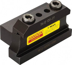 Sandvik Coromant - Tool Block Style 151.20, 38.1mm Blade Height, 4.7201" OAL, 2.4"& OAH, Indexable Cutoff Blade Tool Block - 1-1/2" Shank Height, 1-1/2" Shank Width, Series T-Max Q-Cut - Top Tool & Supply