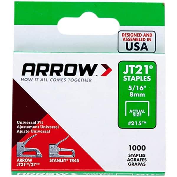 Arrow - 7/16" Wide Galvanized Steel Light-Duty Staples - 5/16" Leg Length - Top Tool & Supply