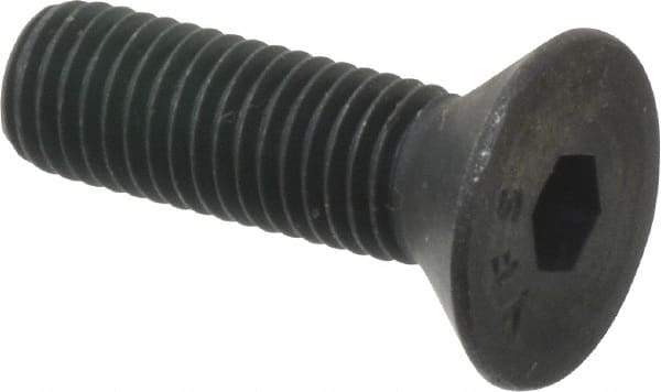 Value Collection - 1/4-28 UNF Hex Socket Drive, 82° Flat Screw - Alloy Steel, Black Oxide Finish, Fully Threaded, 7/8" OAL - Top Tool & Supply