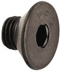 Value Collection - 5/16-24 UNF Hex Socket Drive, 82° Flat Screw - Alloy Steel, Black Oxide Finish, Fully Threaded, 3/8" OAL - Top Tool & Supply