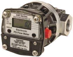 GPI - 1/2" Port Oval Gear Flowmeter - 800 Max psi, 0.3 to 7.9 GPM, Aluminum - Top Tool & Supply