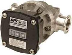 GPI - 1" FNPT Port Oval Gear Flowmeter - 800 Max psi, 1.6 to 32 GPM, Aluminum - Top Tool & Supply