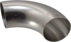 VNE - 2-1/2", Unpolished Style, Sanitary Stainless Steel Pipe 90° Elbow - Butt Weld x Butt Weld Connection, Grade 304 - Top Tool & Supply