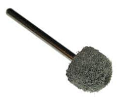 Standard Abrasives - 1/2 x 1/2" Head Diam x Thickness, B90, Ball Nose, Aluminum Oxide Mounted Point - Top Tool & Supply