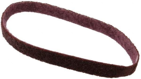 3M - 3/4" Wide x 20-1/2" OAL, Aluminum Oxide Abrasive Belt - Aluminum Oxide, Medium, Nonwoven, Series SC-BS - Top Tool & Supply