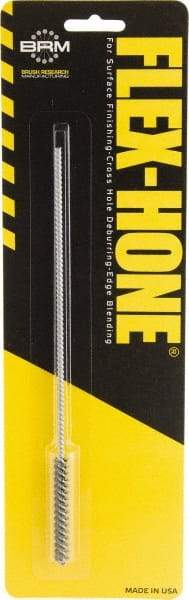 Brush Research Mfg. - 1/4" to 0.276" Bore Diam, 0.8333333 Grit, Aluminum Oxide Flexible Hone - Extra Fine, 8" OAL - Top Tool & Supply