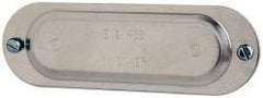 Cooper Crouse-Hinds - 1" Trade, Aluminum Conduit Body Cover Plate - Use with Series 5 Conduit Outlet Bodies - Top Tool & Supply