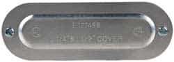 Cooper Crouse-Hinds - 1-1/4" & 1-1/2" Trade, Aluminum Conduit Body Cover Plate - Use with Series 5 Conduit Outlet Bodies - Top Tool & Supply