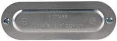 Cooper Crouse-Hinds - 1-1/4" & 1-1/2" Trade, Aluminum Conduit Body Cover Plate - Use with Series 5 Conduit Outlet Bodies - Top Tool & Supply